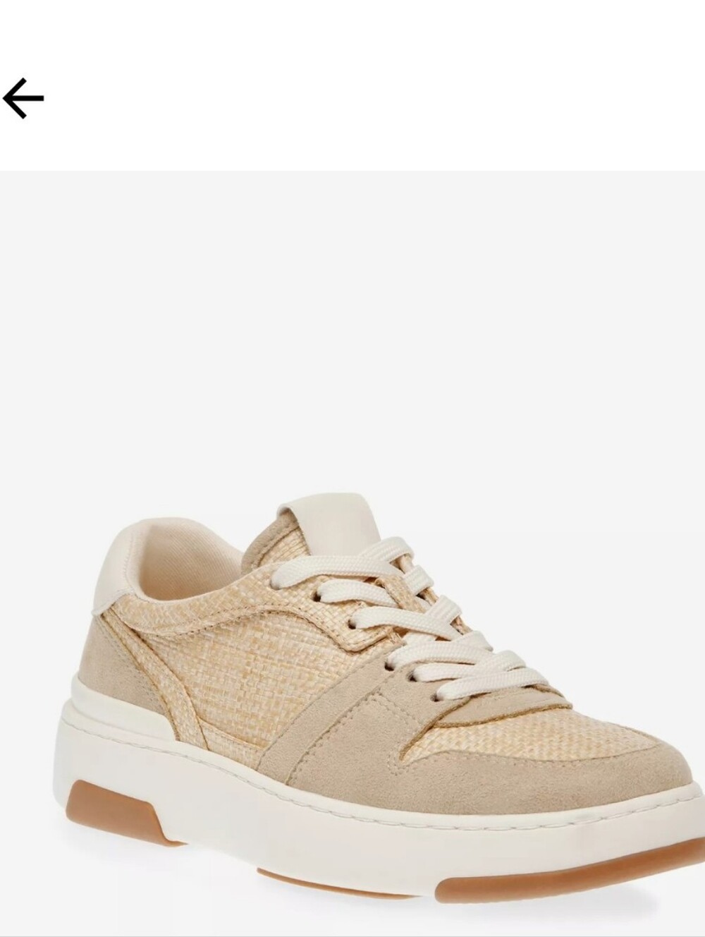 STEVEN NEW YORK Sneaker - Raffia & Suede Beige